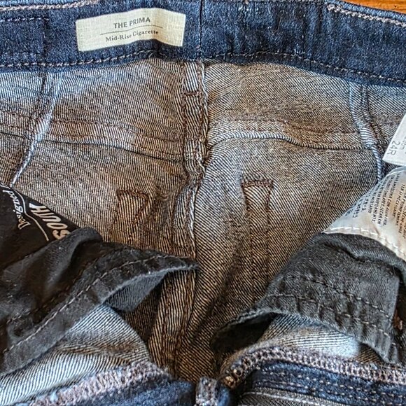 AG Adriano Goldschmied The Prima Mid Rise Cigarette Jeans Women's Dark Wash 24R - Picture 10 of 13